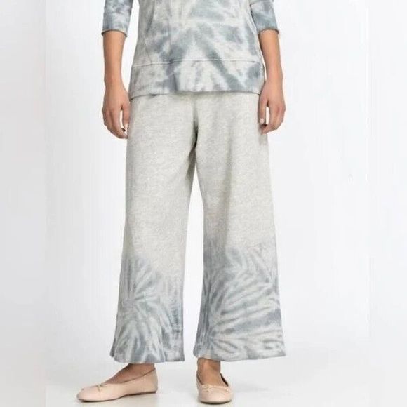 Johnny Was Calme Mihu Wide Leg Pants Gray Comfy Lounge $148 NEW XS - Picture 1 of 7